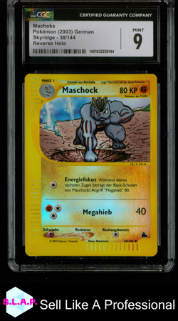 MACHOKE SKYRIDGE REVERSE HOLO 38/144 POKEMON CGC 9 - Image 1