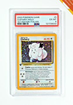 Pokemon PSA 6 Clefairy #9 Holo 1st Edition Base Set 2000 Italiano - Image 1