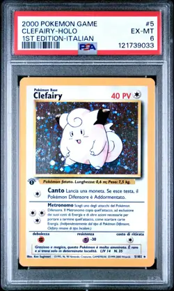 Pokemon PSA 6 Clefairy #9 Holo 1st Edition Base Set 2000 Italiano - Image 2