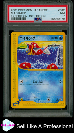 MAGIKARP EXPEDITION-1ST EDITION POKEMON JAPANESE EXPEDITION 2001 012 PSA 7 - Image 1