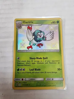 Dartrix SV3/SV94 Pokemon Hidden Fates Shiny Holo Rare NM/MINT +CARDSAVER!!! - Image 1