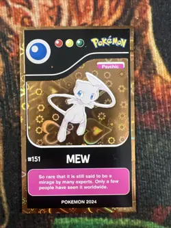Pokemon Mew Gold Heart Holo Pokedex Black Edition 2024 Peru Us Seller - Image 1