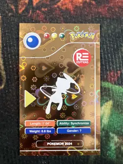 Pokemon Mew Gold Heart Holo Pokedex Black Edition 2024 Peru Us Seller - Image 2