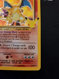 Pokemon TCG Charizard 4/102 Celebrations Classic Collection Holo Rare - Image 5