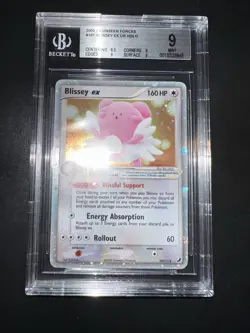 POKEMON BGS 9 BLISSEY EX HOLO 101/115 EX UNSEEN FORCES ENGLISH 2005! - Image 4