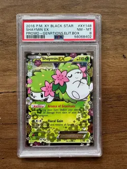 Pokemon PSA 8 Shaymin EX #XY 148 Black Star PROMO Generations Elite Box 2016 en - Image 1