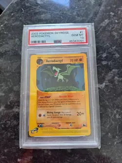 Pokemon Aerodactyl Card 1/144 Skyridge Rare Non-Holo Psa 10 - Image 1