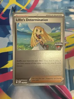 Pokemon Lillie’s Determination 119/132 - STAFF - Regional Promo Mega Evolution - Image 1