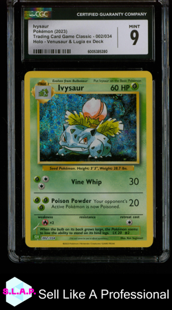 IVYSAUR VENUSAUR &AMP; LUGIA EX DECK - CLV HOLO 002/034 POKEMON CGC 9 - Image 1