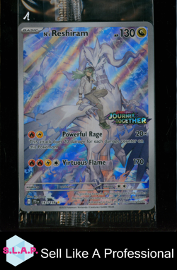 N'S RESHIRAM POKEMON 167/159 2025 JTG ENHANCED BOOSTER BOX TOPPER ENGLISH SEALED - Image 1