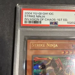 2004 Yugioh 1st Edition Strike Ninja IOC-007 Invasion of Chaos Ultra Rare - Image 4