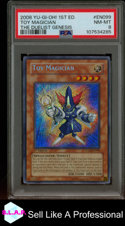 TOY MAGICIAN THE DUELIST GENESIS YU-GI-OH! TDGS 2008 EN099 1st EDITION PSA 8 - Image 1