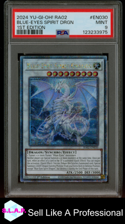 BLUE-EYES SPIRIT DRGN 1ST EDITION YU-GI-OH! RA02-25TH ANN QCSR 2024 EN030 PSA 9 - Image 1