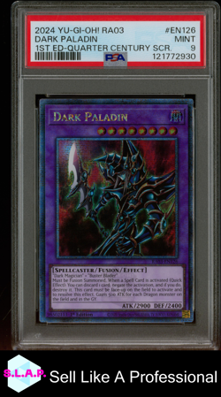 DARK PALADIN 1ST ED-QUARTER CENTURY SCR. YU-GI-OH! RA03 2024 EN126 PSA 9 - Image 1