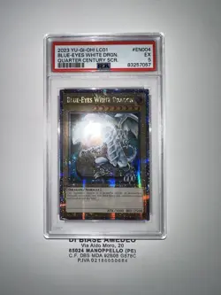 YU GI OH PSA 5 BLUE-EYES WHITE DRAGON LC01-EN004 QUARTER CENTURY SCR. ENGLISH - Image 2