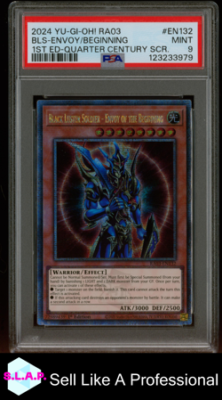 BLS-ENVOY/BEGINNING 1ST ED-QUARTER CENTURY SCR. YU-GI-OH! RA03 2024 EN132 PSA 9 - Image 1