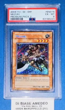 YU GI OH PSA 6 MEZUKI PP02-EN016 PREMIUM PACK 2 ENGLISH 2008 - Image 1