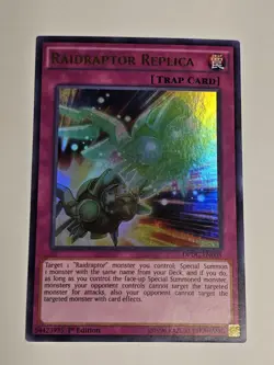 Yugioh Raidraptor Replica DPDG-EN008 Ultra Rare 1st Ed NM - Image 1