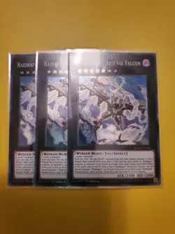 Yu-Gi-Oh! 3x Raidraptor - Arsenal Falcon. Super Rare. ROTD-EN094 1st Ed. NM. - Image 1