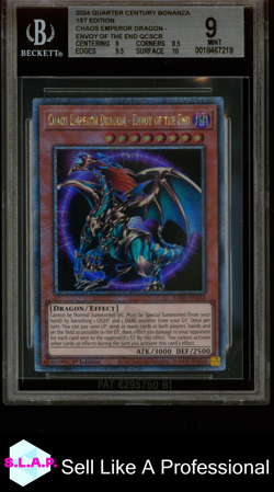 CHAOS EMPEROR DRAGON 2024 YU-GI-OH QCSE 1ST EDITION RA03-EN133 BGS 9.0 - Image 1