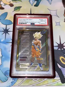 2025 DRAGON BALL SUPER CARD FUSION WORLD MANGA #FB05-119 SON GOKU S.R PSA 10 - Image 1