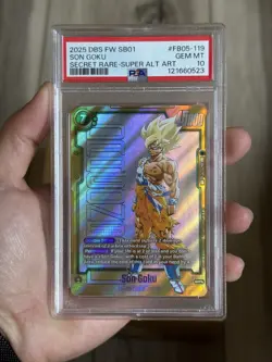 2025 DRAGON BALL SUPER CARD FUSION WORLD MANGA #FB05-119 SON GOKU S.R PSA 10 - Image 2