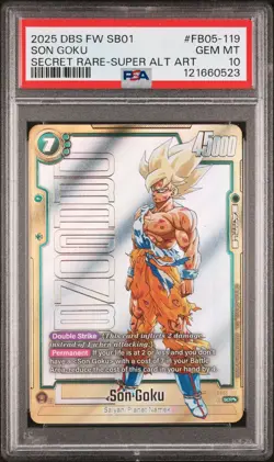 2025 DRAGON BALL SUPER CARD FUSION WORLD MANGA #FB05-119 SON GOKU S.R PSA 10 - Image 3