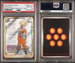 2025 DRAGON BALL SUPER CARD FUSION WORLD MANGA #FB05-119 SON GOKU S.R PSA 10 - Image 5