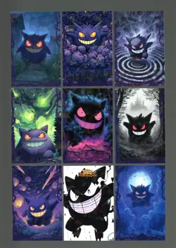 POKEMON HALLOWEEN CARD * GENGAR * HOLO - 9 CARD LOT *Cracked Ice Holo* - Image 1