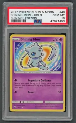Pokemon Cards - PSA 10 Shining Mew 40/73 - Shining Legends - GEM MT - PSA10 - Image 1