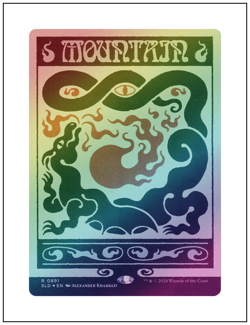 1x Mountain, Foil, Secret Lair Drop Bonus Card - 0891, Magic MTG NM - Image 1