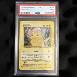 Pikachu Holo Rare Pokemon Trading Card 008/034 PSA 9 Mint Classic Box 2023 - Image 1