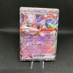 Pokemon TCG Destined Rivals Team Rocket's Mewtwo EX Card 081/182 Pack Fresh - Image 3