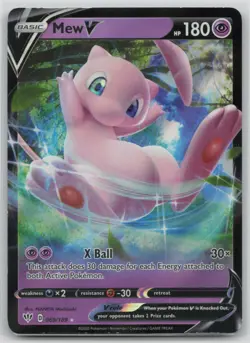 Pokemon Card Mew V Ultra Rare SWSH03: Darkness Ablaze 069/189 NM - Image 1
