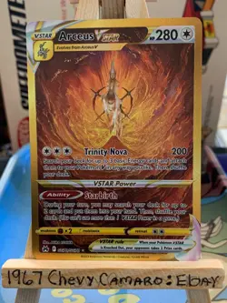 Arceus Vstar GG70/GG70 Crown Zenith Gold Galarian Gallery NM Pokemon Card - Image 1