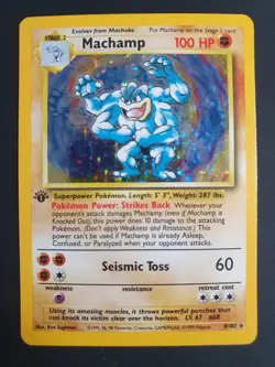 Machamp 8/102 Holo 1st Edition - Base Set 1 - Pokemon Card - Excellent Condition - Image 1