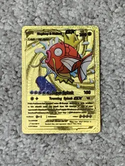 Pokemon Magikarp&Wailord GX HP300 Misprint Error Card OC Gold Foil Fan Art Card - Image 1