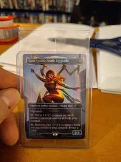 Magic the Gathering Spider-man Iron spider Mary Jane promo foil card - Image 1