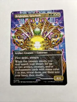 Brightglass Gearhulk (Borderless) - Aetherdrift MTG Plus Bonus Card!!! - Image 1