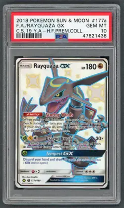 Pokemon Cards - PSA 10 Rayquaza GX 177a/168 - Hidden Fates FA - PSA10 - GEM MT - Image 1