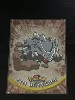 #111 Rhyhorn Nintendo Topps Pokemon Card 2000s - Image 1