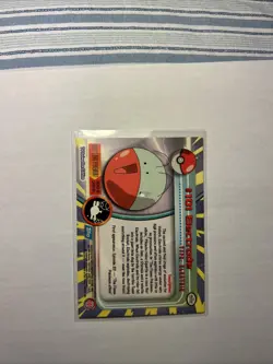 #101 ELECTRODE Blue Logo Pokemon Topps TV Animation Edition Trading Card 2000 - Image 2