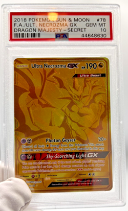 Pokemon Cards - PSA 10 Ultra Necrozma GX 78/70 - Dragon Majesty Secret - GEM MT - Image 4