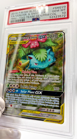 Pokemon Cards - PSA 10 Venusaur & Snivy GX SM229 - Tag Team Promo FA - GEM MT - Image 5