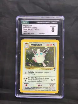 Pokemon Cards: Base Set 2 Rare Holo: Wigglytuff 19/130 CGC 8 - Image 1
