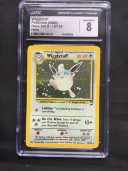 Pokemon Cards: Base Set 2 Rare Holo: Wigglytuff 19/130 CGC 8 - Image 2