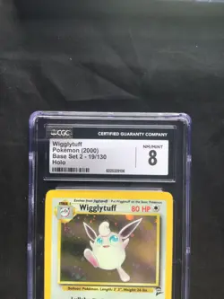 Pokemon Cards: Base Set 2 Rare Holo: Wigglytuff 19/130 CGC 8 - Image 3