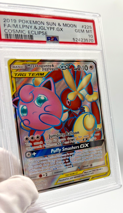 Pokemon Cards - PSA 10 Mega Lopunny & Jigglypuff GX 225/236 - Cosmic Eclipse - Image 3