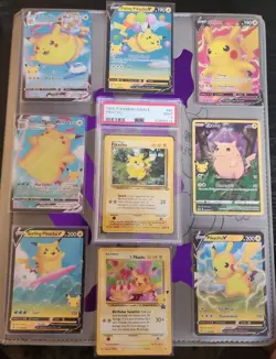 ULTIMATE Pikachu Card Lot of 9 Pokemon Cards - ADULT OWNED/GOOD CONDITION - Image 1