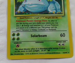 Venusaur Holo 15/102 Base Set Vintage Pokemon Card Rare!! LP/MP - Image 4